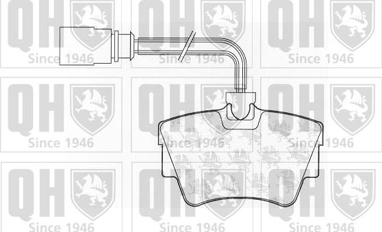 Quinton Hazell BP1050 - Kit pastiglie freno, Freno a disco autozon.pro