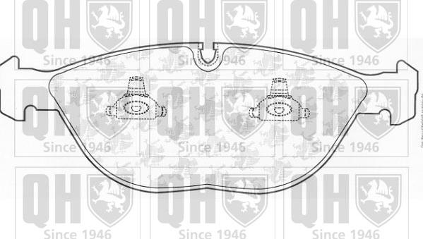 Quinton Hazell BP1053 - Kit pastiglie freno, Freno a disco autozon.pro