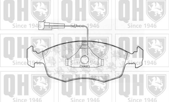 Quinton Hazell BP1002 - Kit pastiglie freno, Freno a disco autozon.pro