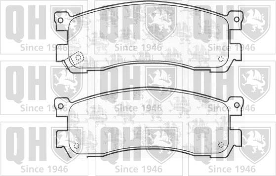 Quinton Hazell BP1025 - Kit pastiglie freno, Freno a disco autozon.pro