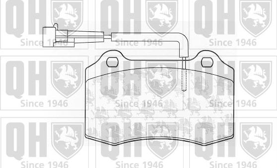 Quinton Hazell BP1028 - Kit pastiglie freno, Freno a disco autozon.pro