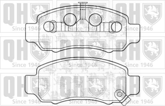 Quinton Hazell BP1146 - Kit pastiglie freno, Freno a disco autozon.pro