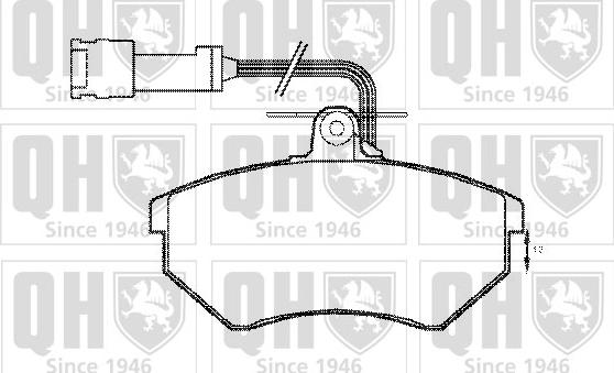 Quinton Hazell BP1159 - Kit pastiglie freno, Freno a disco autozon.pro