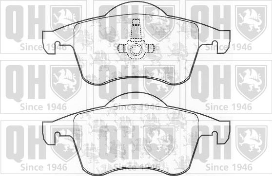 Quinton Hazell BP1104 - Kit pastiglie freno, Freno a disco autozon.pro