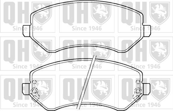 Quinton Hazell BP1344 - Kit pastiglie freno, Freno a disco autozon.pro