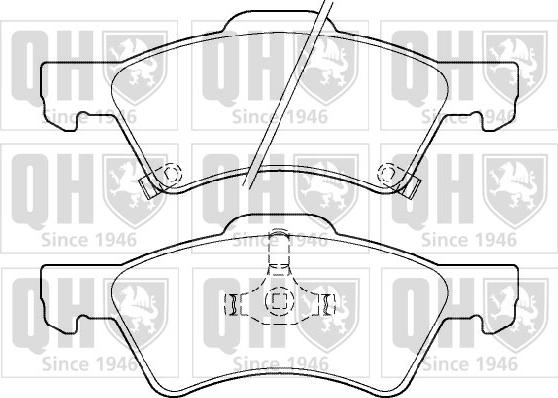 Quinton Hazell BP1345 - Kit pastiglie freno, Freno a disco autozon.pro