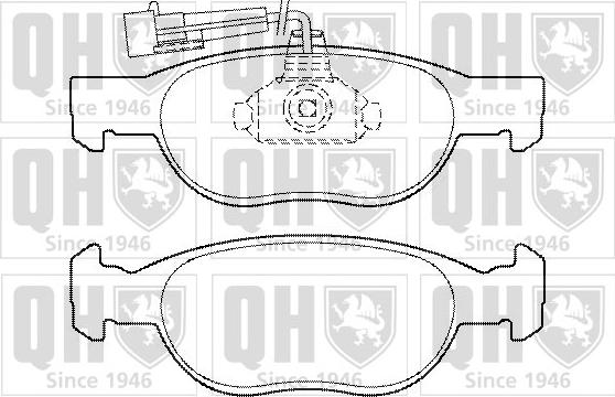 Quinton Hazell BP1340 - Kit pastiglie freno, Freno a disco autozon.pro