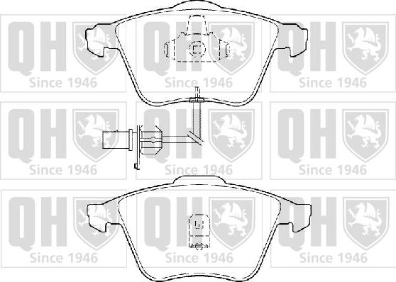 Quinton Hazell BP1356 - Kit pastiglie freno, Freno a disco autozon.pro