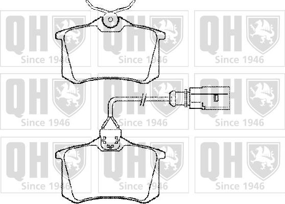 Quinton Hazell BP1301 - Kit pastiglie freno, Freno a disco autozon.pro