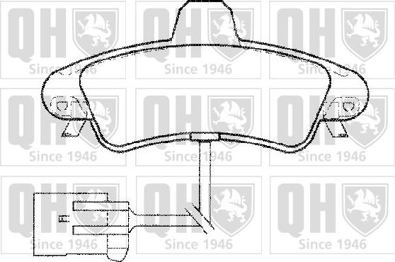 Quinton Hazell BP1308 - Kit pastiglie freno, Freno a disco autozon.pro