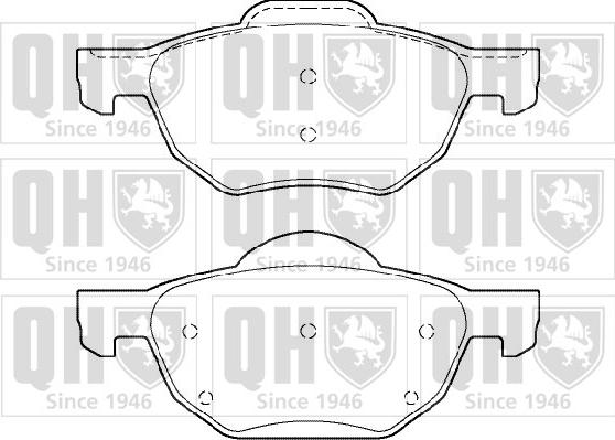 Quinton Hazell BP1380 - Kit pastiglie freno, Freno a disco autozon.pro