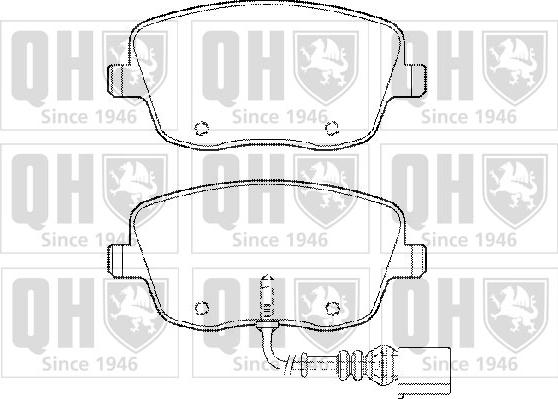 Quinton Hazell BP1370 - Kit pastiglie freno, Freno a disco autozon.pro