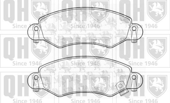 Quinton Hazell BP1254 - Kit pastiglie freno, Freno a disco autozon.pro