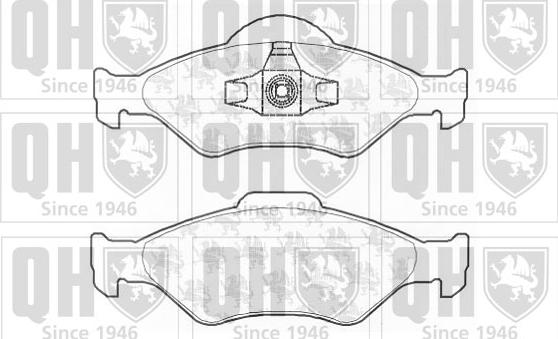 Quinton Hazell BP1260 - Kit pastiglie freno, Freno a disco autozon.pro