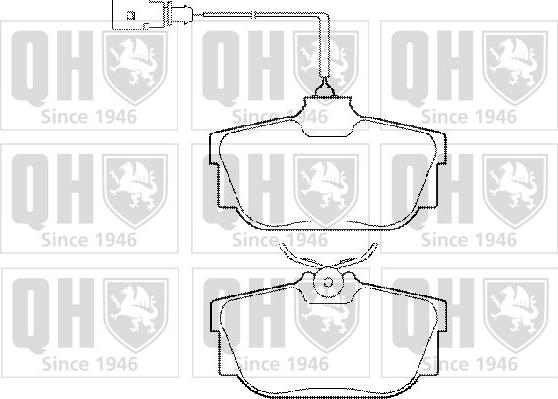 Quinton Hazell BP1285 - Kit pastiglie freno, Freno a disco autozon.pro