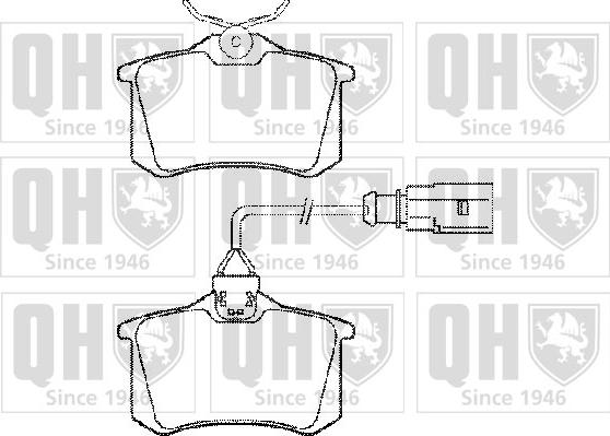 Quinton Hazell BP1280 - Kit pastiglie freno, Freno a disco autozon.pro