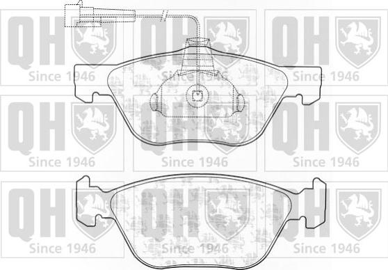 Quinton Hazell BP1234 - Kit pastiglie freno, Freno a disco autozon.pro