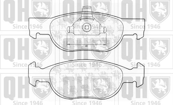 Quinton Hazell BP1236 - Kit pastiglie freno, Freno a disco autozon.pro