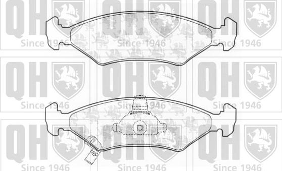 Quinton Hazell BP1225 - Kit pastiglie freno, Freno a disco autozon.pro