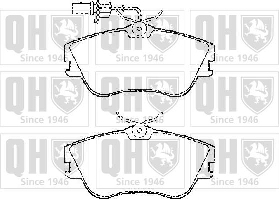 Quinton Hazell BP1275 - Kit pastiglie freno, Freno a disco autozon.pro