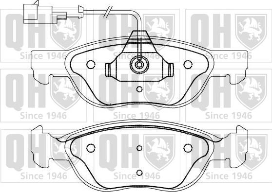 Quinton Hazell BP861 - Kit pastiglie freno, Freno a disco autozon.pro