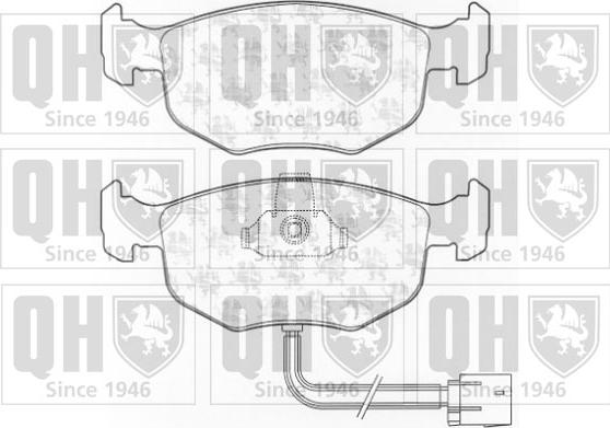 Quinton Hazell BP834 - Kit pastiglie freno, Freno a disco autozon.pro