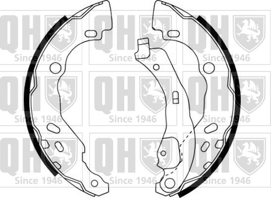 Quinton Hazell BS1144 - Kit ganasce freno autozon.pro