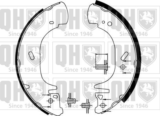 Quinton Hazell BS1134 - Kit ganasce freno autozon.pro