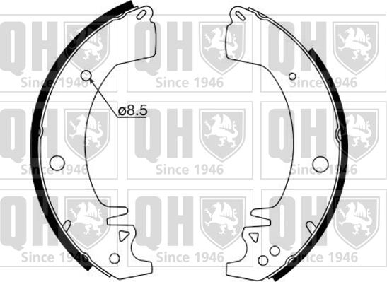 Quinton Hazell BS1136 - Kit ganasce freno autozon.pro