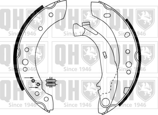 Quinton Hazell BS1130 - Kit ganasce freno autozon.pro