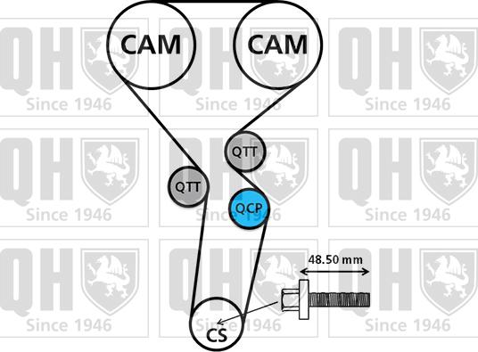 Quinton Hazell QBPK7490 - Pompa acqua + Kit cinghie dentate autozon.pro