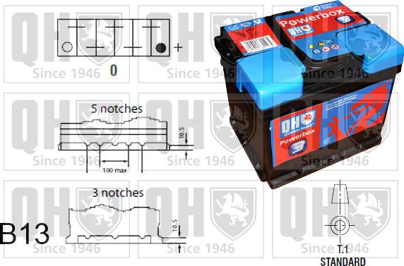 Quinton Hazell QBT0963 - Batteria avviamento autozon.pro