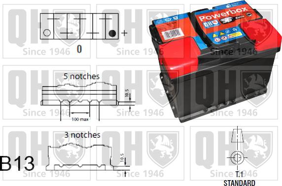 Quinton Hazell QBT096AGM - Batteria avviamento autozon.pro