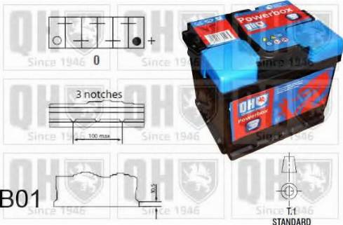 Quinton Hazell QBT004LHD3 - Batteria avviamento autozon.pro