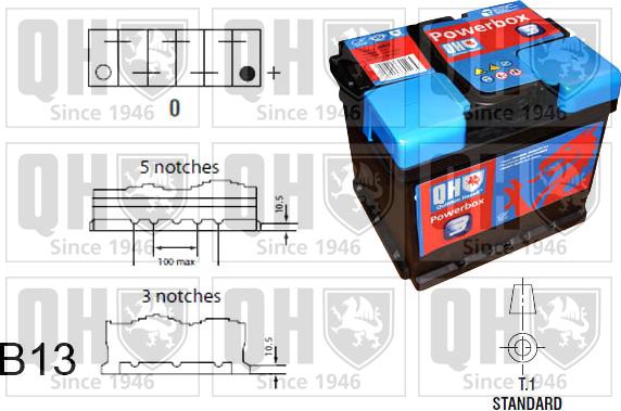 Quinton Hazell QBT0193 - Batteria avviamento autozon.pro