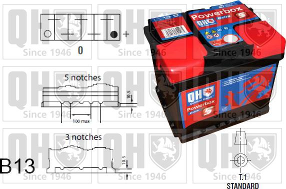 Quinton Hazell QBT0195 - Batteria avviamento autozon.pro