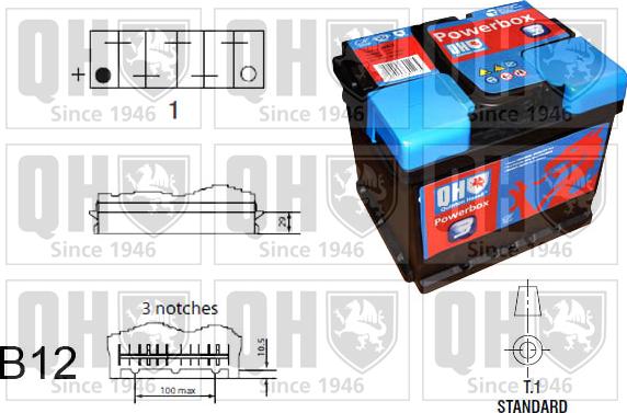 Quinton Hazell QBT0723 - Batteria avviamento autozon.pro