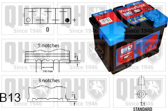 Quinton Hazell QBT115AGM - Batteria avviamento autozon.pro