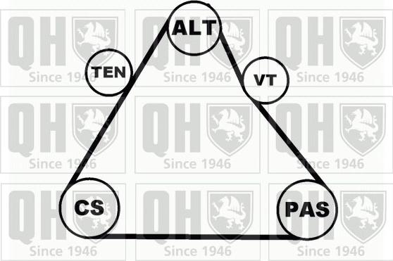 Quinton Hazell QDK43 - Kit Cinghie Poly-V autozon.pro