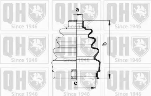 Quinton Hazell QJB403 - Cuffia, Semiasse autozon.pro