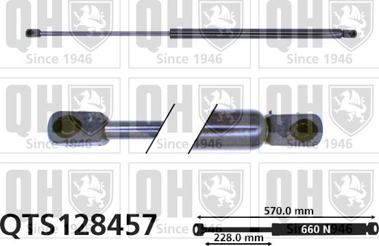 Quinton Hazell QTS128457 - Ammortizatore pneumatico, Cofano bagagli / vano carico autozon.pro