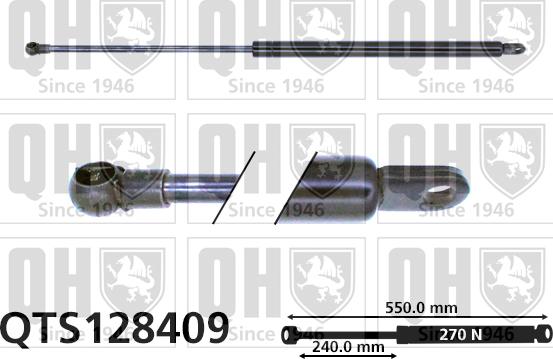 Quinton Hazell QTS128409 - Ammortizatore pneumatico, Cofano bagagli / vano carico autozon.pro