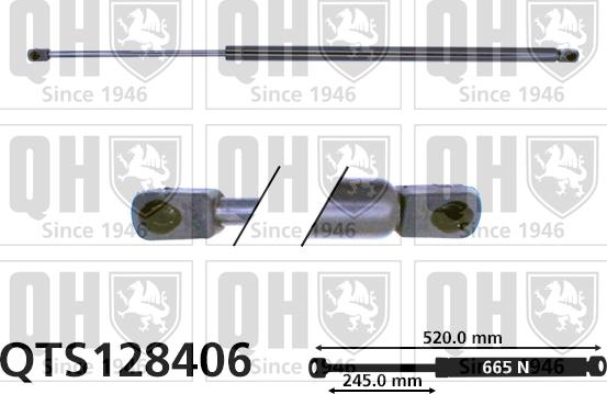 Quinton Hazell QTS128406 - Ammortizatore pneumatico, Cofano bagagli / vano carico autozon.pro