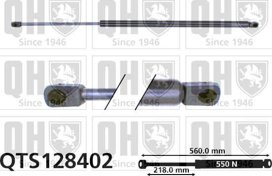 Quinton Hazell QTS128402 - Ammortizatore pneumatico, Cofano bagagli / vano carico autozon.pro