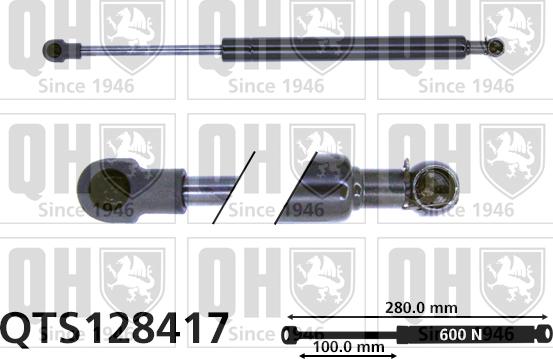 Quinton Hazell QTS128417 - Ammortizatore pneumatico, Cofano bagagli / vano carico autozon.pro