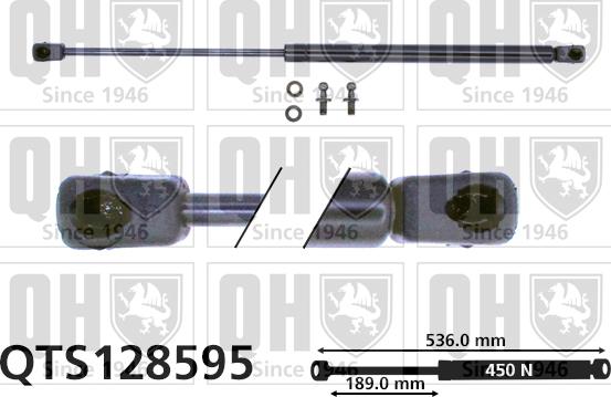 Quinton Hazell QTS128595 - Ammortizatore pneumatico, Cofano bagagli / vano carico autozon.pro