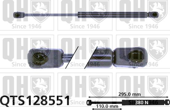 Quinton Hazell QTS128551 - Ammortizatore pneumatico, Cofano bagagli / vano carico autozon.pro