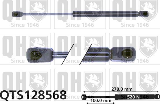 Quinton Hazell QTS128568 - Ammortizatore pneumatico, Cofano bagagli / vano carico autozon.pro