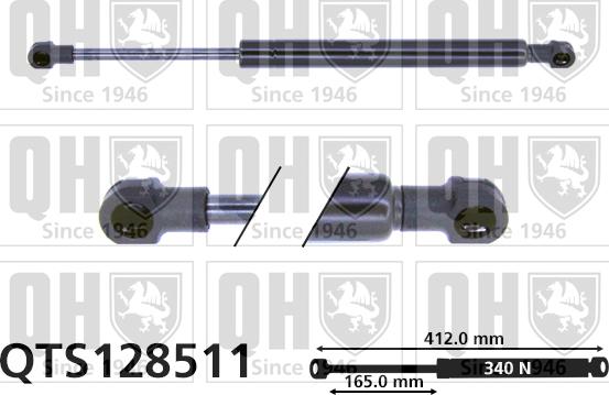 Quinton Hazell QTS128511 - Ammortizatore pneumatico, Cofano bagagli / vano carico autozon.pro