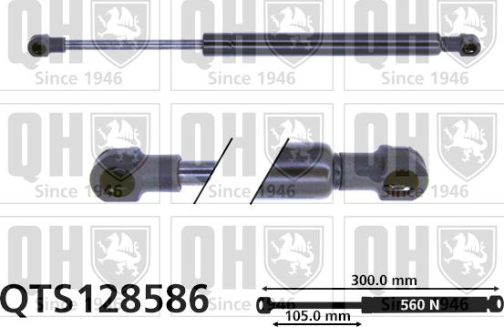 Quinton Hazell QTS128586 - Ammortizatore pneumatico, Cofano bagagli / vano carico autozon.pro